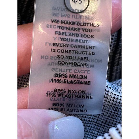 Good American White And Gray Striped High Rise Seamless Ribbed Legging XL-XXL‎ - Picture 7 of 10